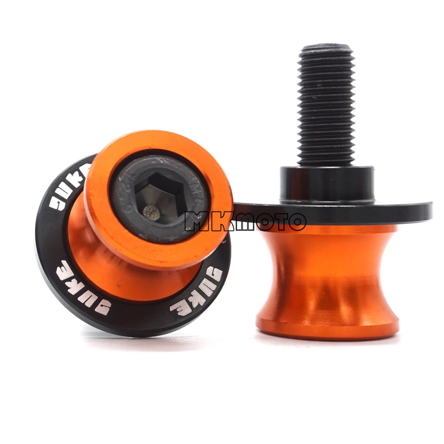 10 мм мотоцикл SWINGARM катушки стенд Шурупы Slider оранжевый для KTM DUKE 125 200 390 Duke с логотипом