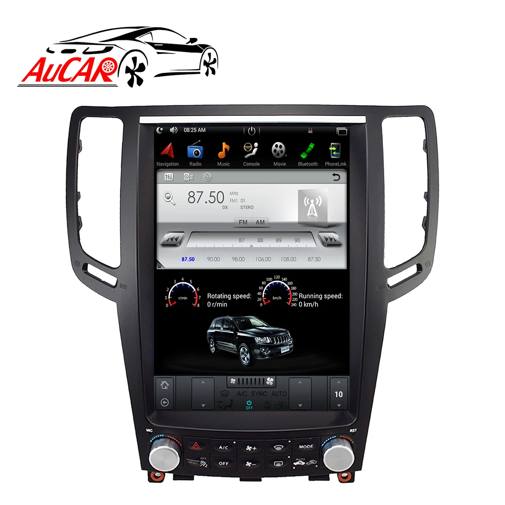 

AuCar Tesla Android 7.1 12.1"vertical screen car radio GPS navigation for Infiniti G37 G35 G25 G37S car multimedia stereo player