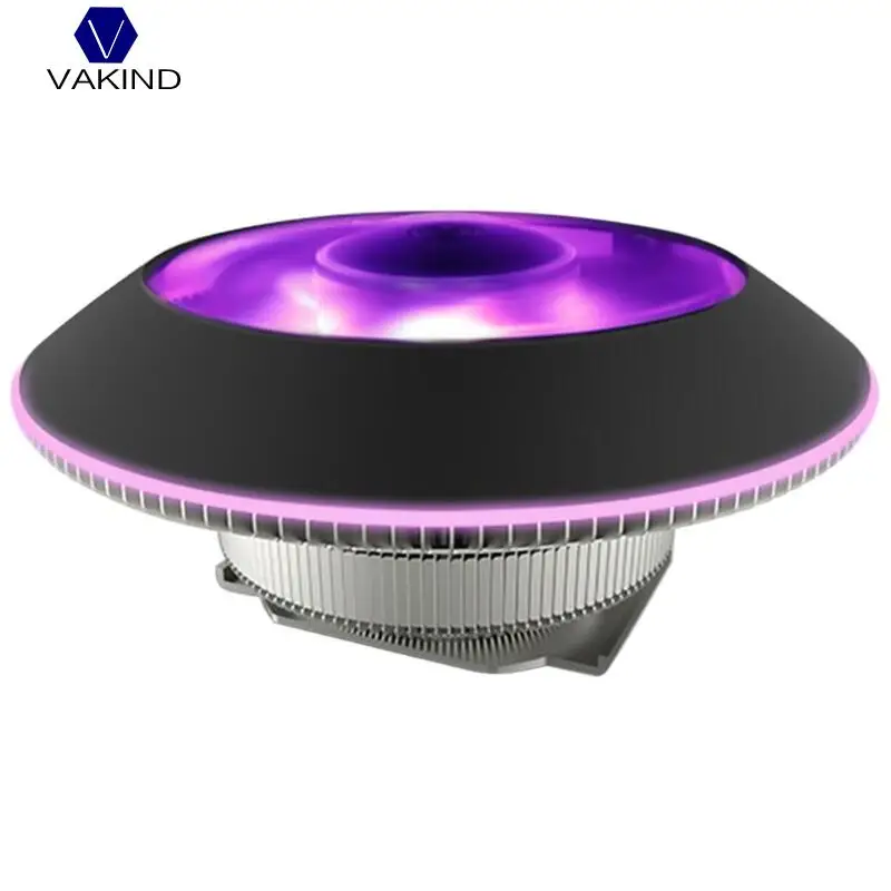 

VAKIND G100M CPU Cooler Heatsink Flying Saucer 4 Pin RGB UFO Cooling Fan For Intel LGA 2066/2011/AMD AM4/AM3
