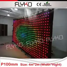 Новые продукты легко установить светодиодный свет фон Flyko led видео занавес