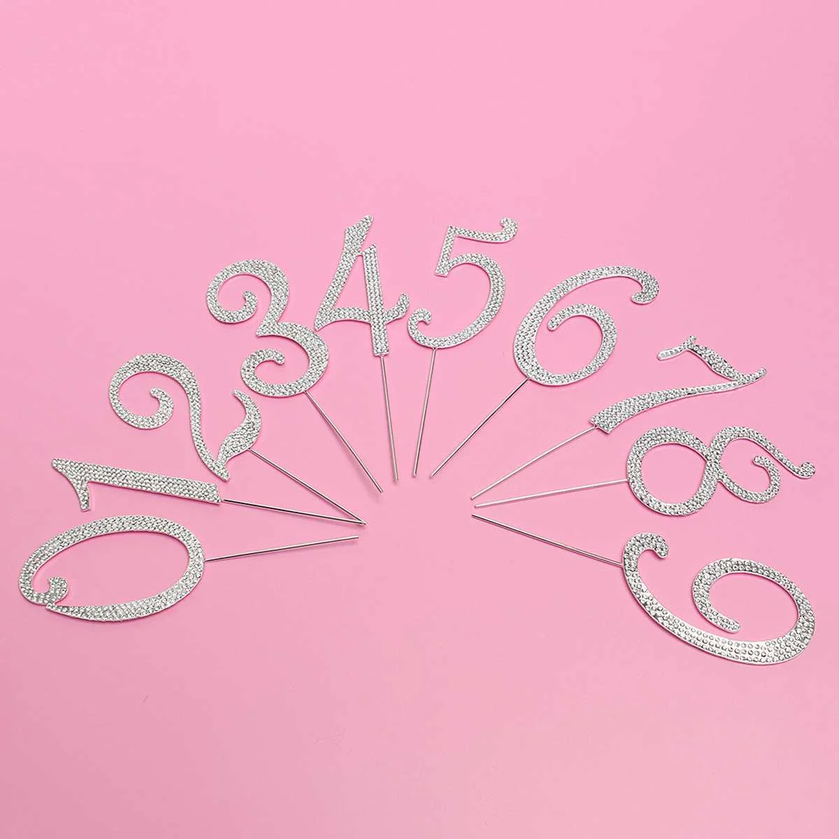 Rhinestone Cake Topper Cake Top Flag Decoration for Baby Shower Birthday Party Wedding Supplies