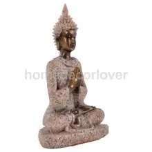 

Cottage Sandstone Meditation Buddha Statue Marble Sculpture Handmade Decor#3
