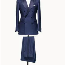 Новые мужские свадебные костюмы Тонкий двубортный сращивающийся заостренный лацкан жениха костюм на заказ банкетные официальные костюмы(пиджак+ брюки+ галстук