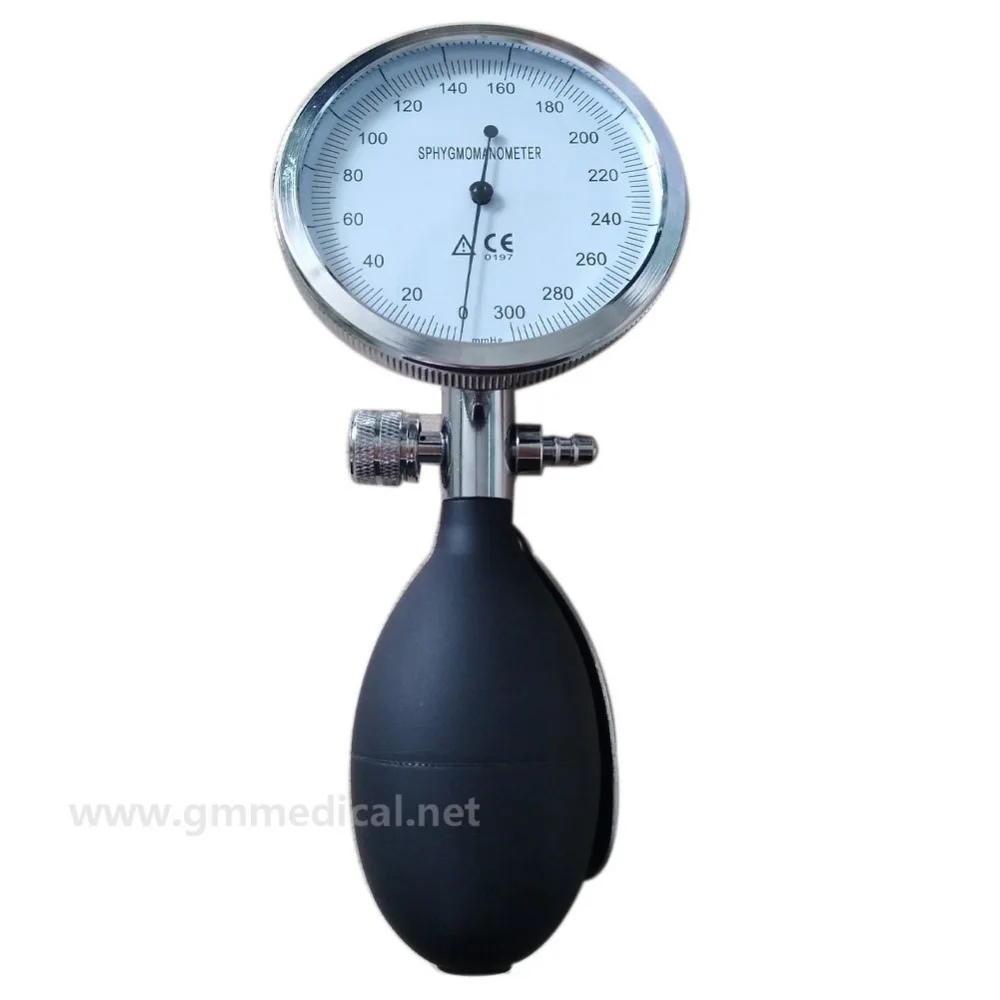 Billige Erwachsene Manuelle Blutdruck Manschette, Einzel Rohr Manschette mit Manometer und Inflation Birne dunkelblau.