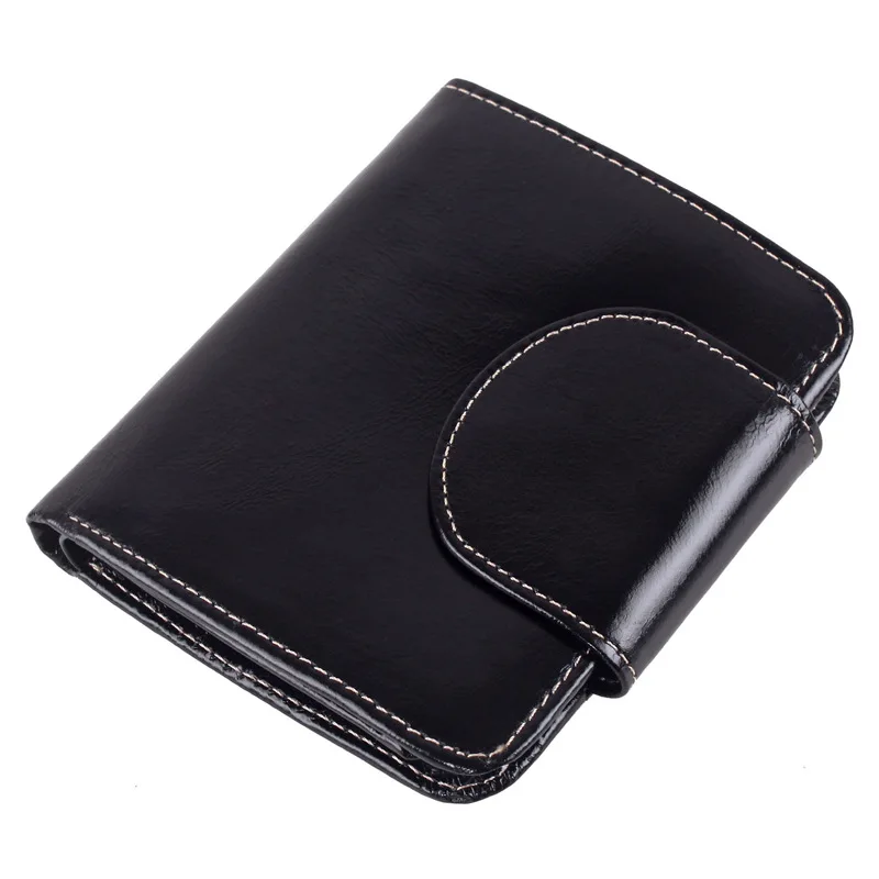 

SWDF-New Slim Female Short Paragraph Small Wallet Vertical Section Wallet Card Package Leather Student Youth Soft Leather Wallet