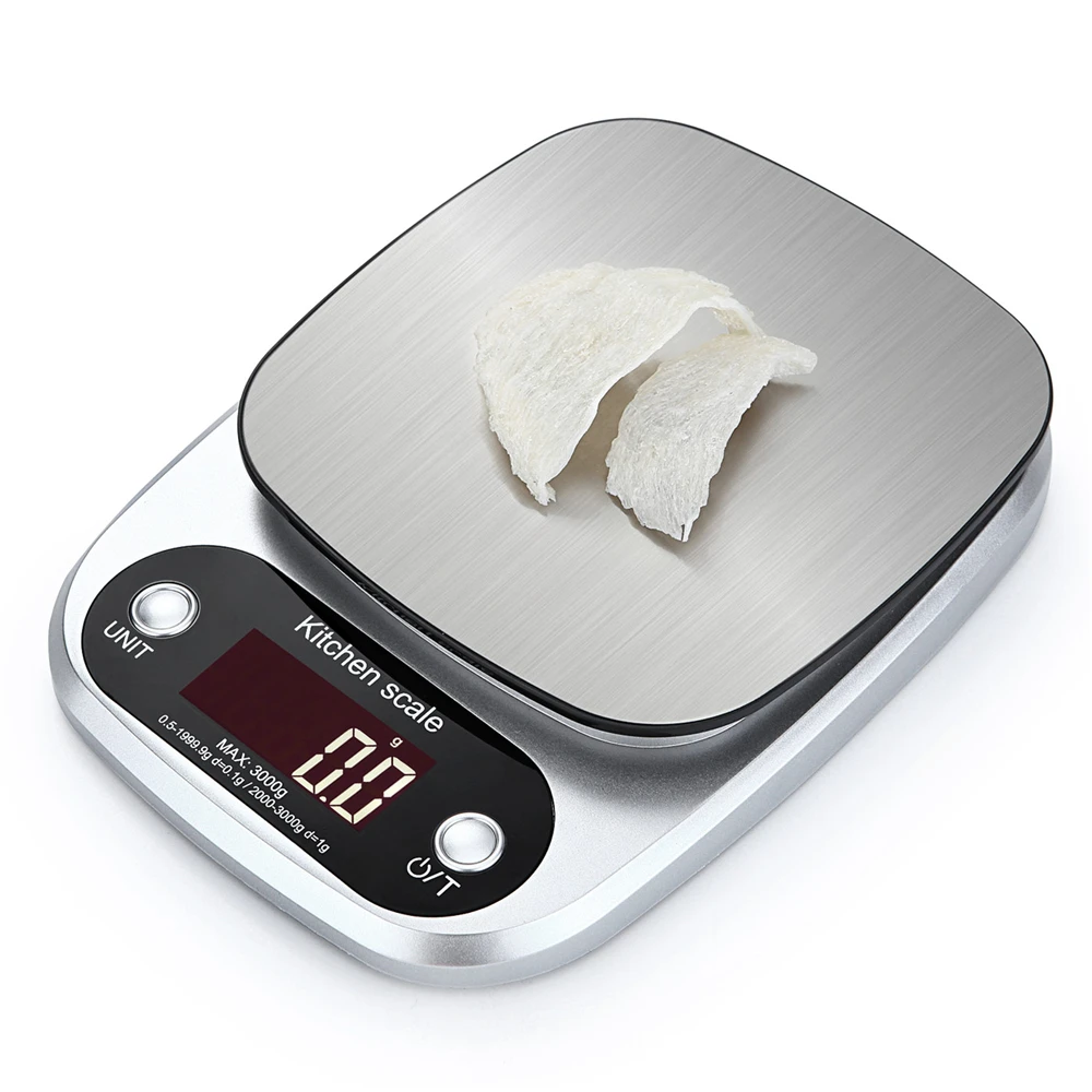 AUBIG Digital Kitchen Scales Cooking Measure Tool Stainless Steel