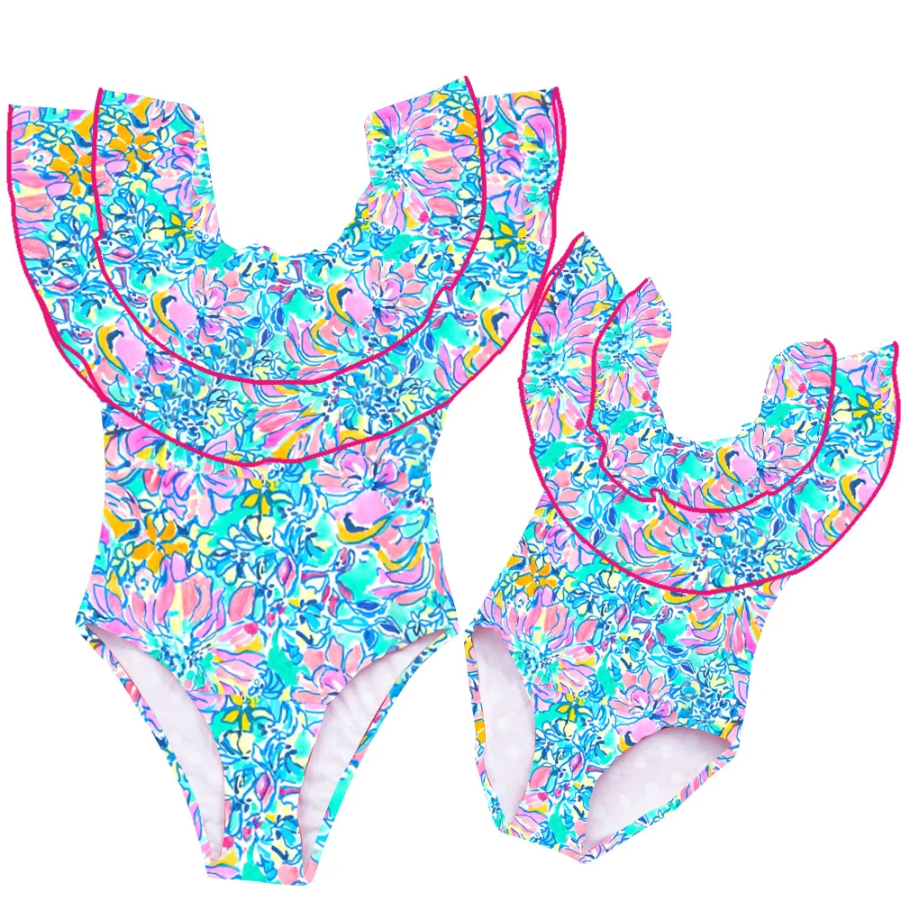 Mommy and Me Bikini Bathing Swimsuit Family Matching Mom Daughter Clothes family matching clothes