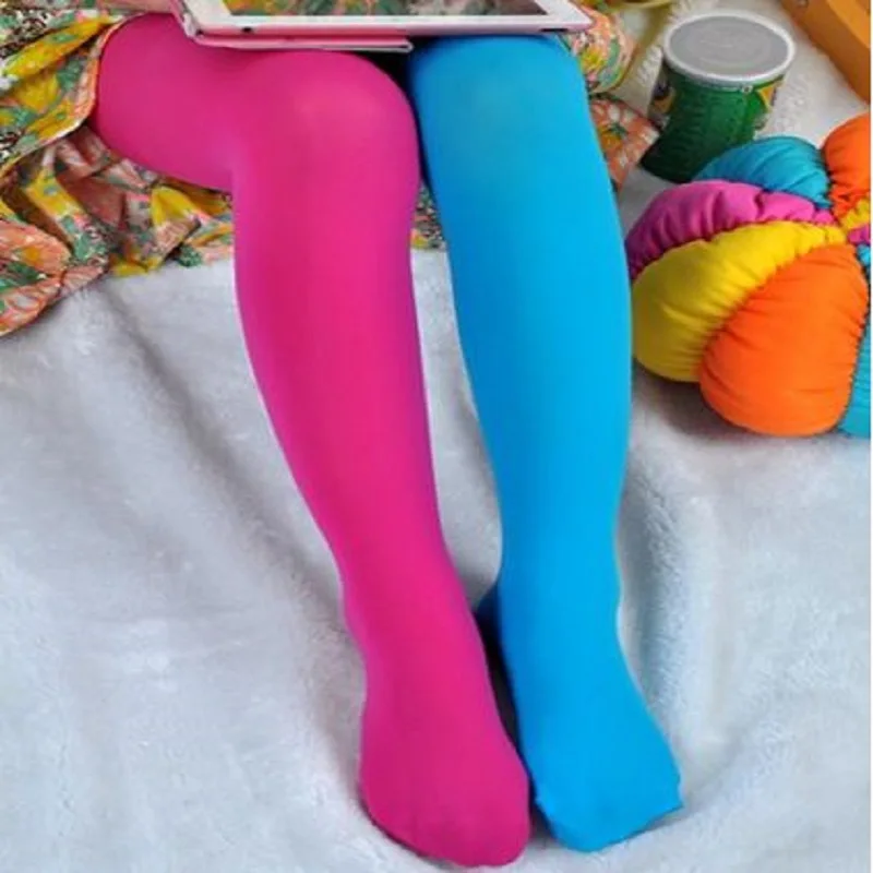 3-9 Years Girls Pantyhose Candy Color Velvet for Spring Dance