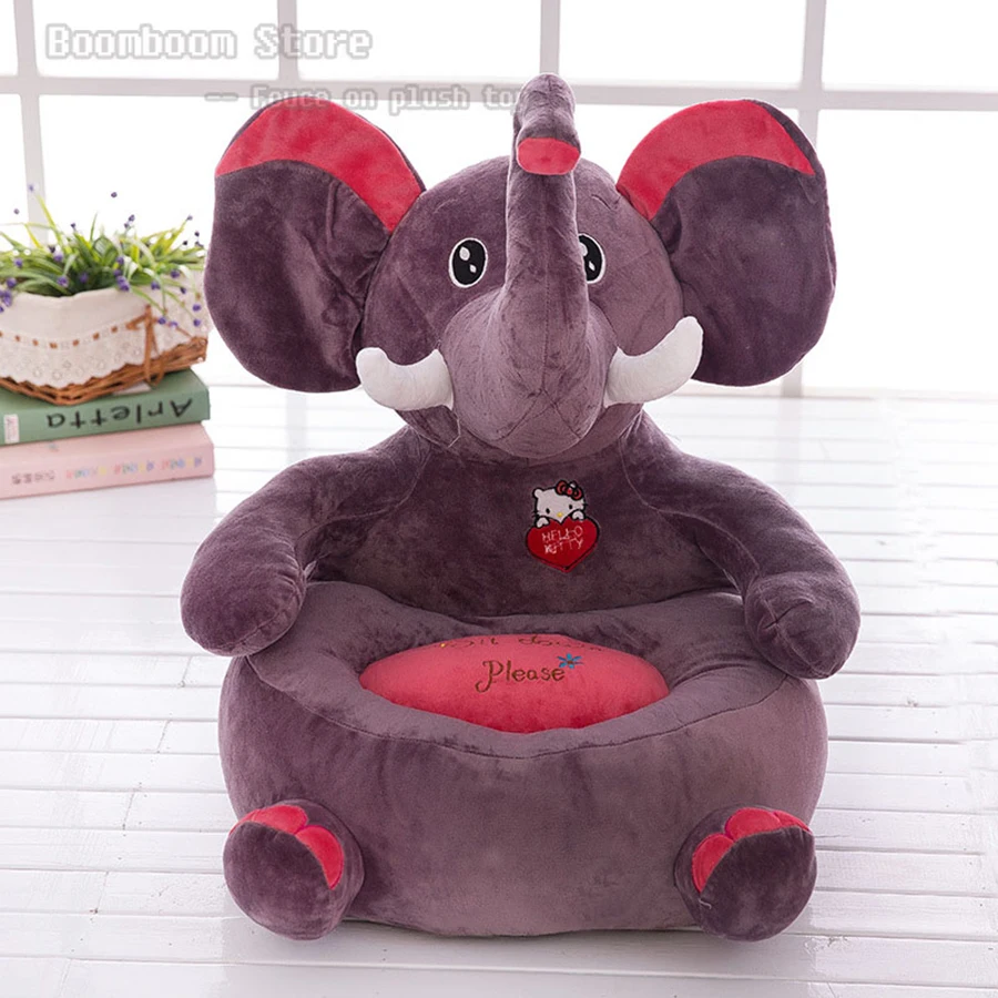 

Only Skin No filling Lovely Animal Sofa Cover Stuffed Puff Sofa Soft Seat Children Nest baby Cartoon Crown Plush Chair 10F0610