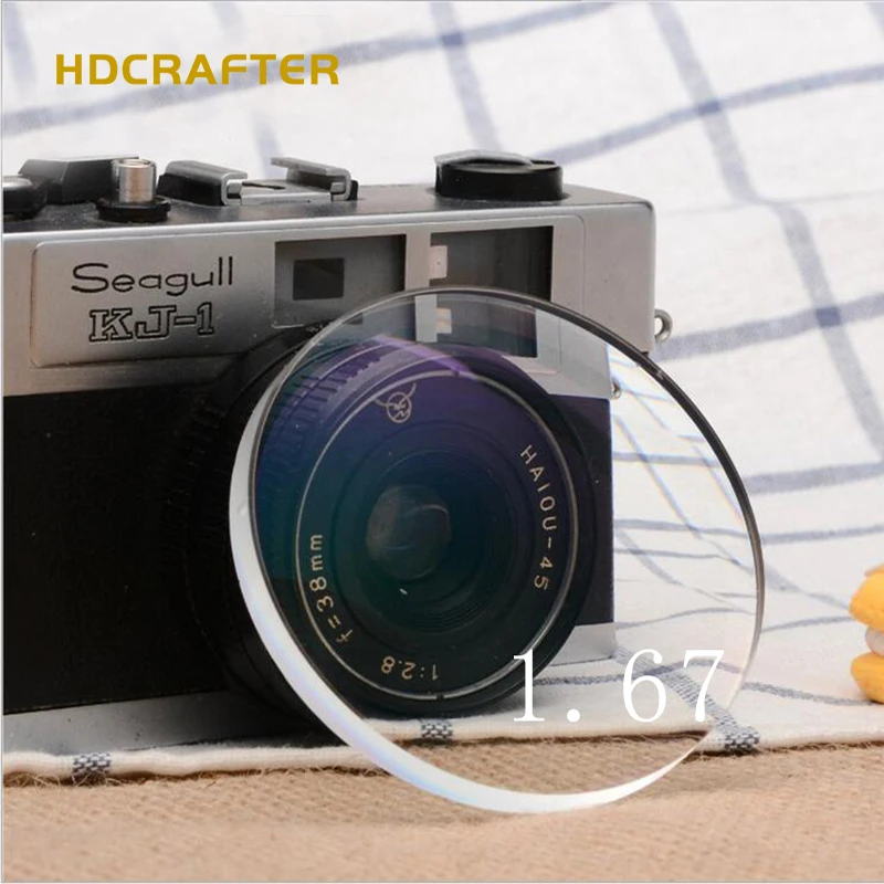

2018 HDCRAFTER 1.67 Aspheric glasses lens photochromic Optical Myopia Lens