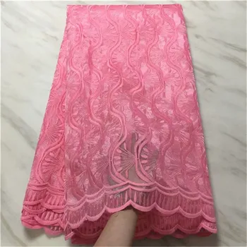 

Nigerian laces fabrics 2018 high quality tulle lace african laces fabric latest factory price for nigerian wedding 5yards/lot