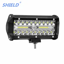 

SHIELD 7 Inch 6000K 120W 12000LM Car LED Bar for Tractor Bus UTE ATV Truck SUV Offroad Jeep Boats Combo Beam Work Light Bar
