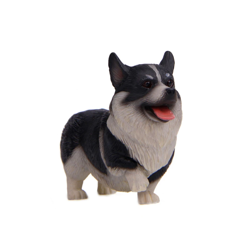 

Resin Corgi Model Black Garden Home Table Decoration Zakka Corgi Figurine Statue Dog Miniature Black