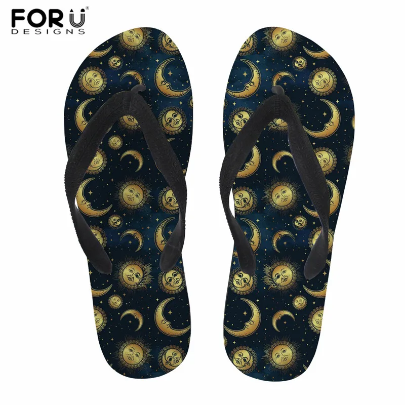 FORUDESIGNS/оригинальные дизайнерские Вьетнамки, женские летние пляжные сандалии, Нескользящие Вьетнамки, женские домашние тапочки