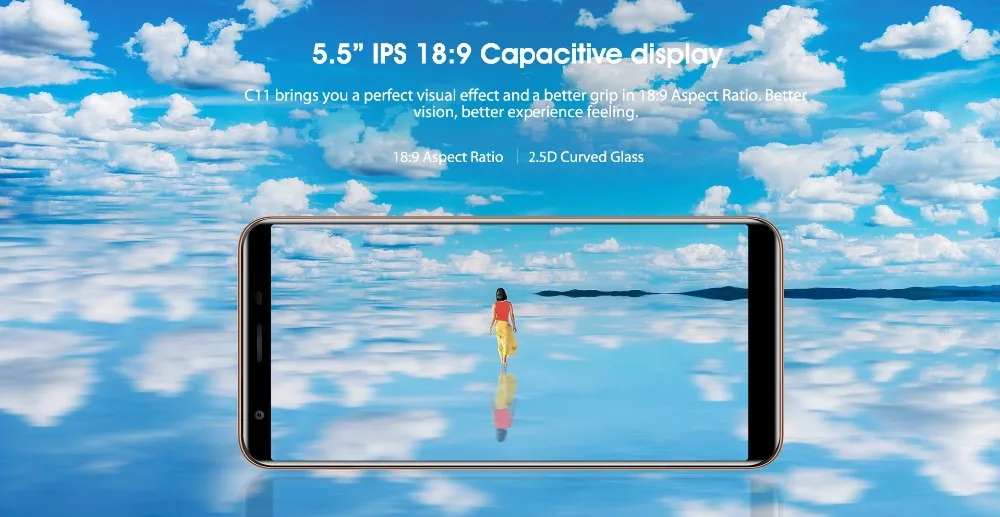 Oukitel C11 5 дюймовый 18:9 Смартфон Android 8 1 ГБ ОЗУ Гб ПЗУ MTK6580A четырехъядерный 5MP + 2MP