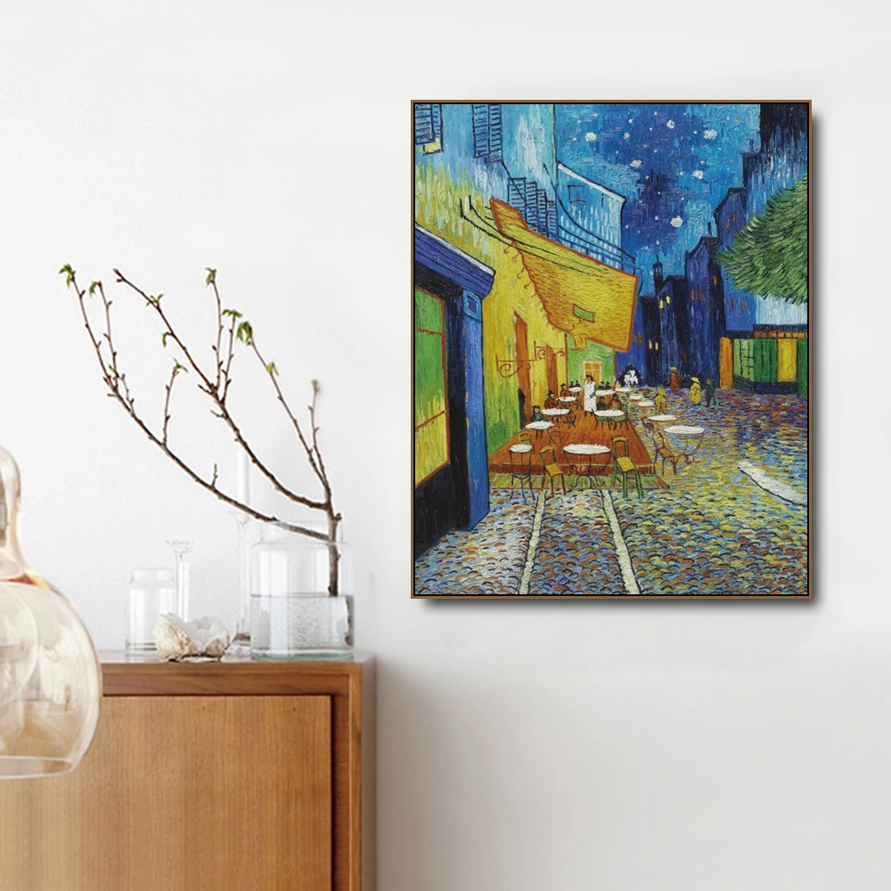 

Cafe Terrace at Night by Vincent Van GoghCanvas Painting Calligraphy Posters and Print Home Decor for Living Room Wall Pictures