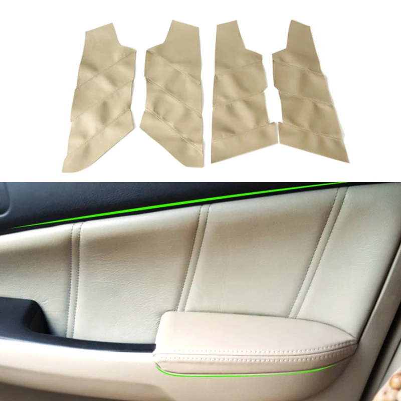 Us 26 09 42 Off For Honda Accord 7th Gen 2003 2004 2005 2006 2007 4pcs Set Car Door Handle Armrest Panel Microfiber Leather Cover In Interior