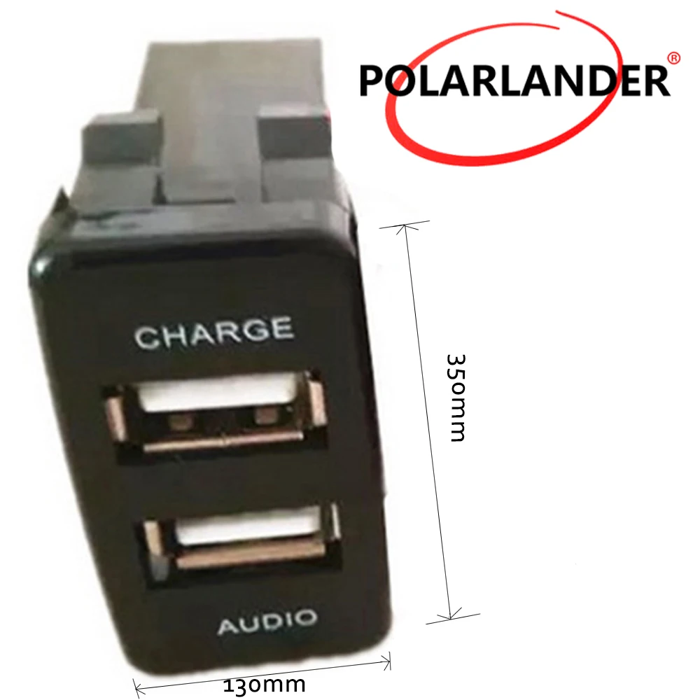 

2.1A 12V Interface Socket Dual USB Car Charger indoor/outdoor and Audio input function for Nissan hot