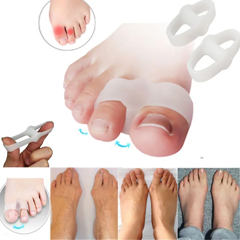 

1Pair Silicone Gel Pad Toe Separator Useful Straighteners Bunion Corrector Pain Relief Protector Foot Care Tool