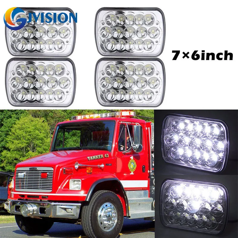 Square led headlight 6x7 headlamp Sealed Beam Replacement HID Xenon