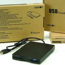 1,44 MB 3,5 ''USB внешний портативный дисковод с розничной упаковкой для ноутбука 100 шт./лот