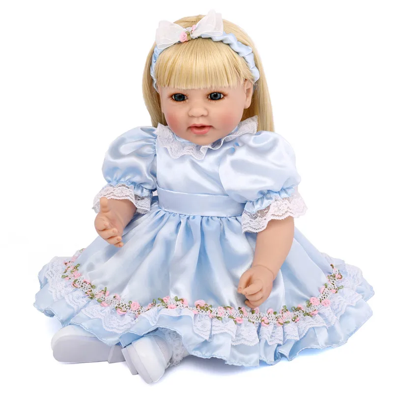 

20 Inch 50cm Soft Silicone Handmade Reborn Baby Girl Dolls Realistic Looking Newborn Baby Toddler doll Birthday Gift NPK
