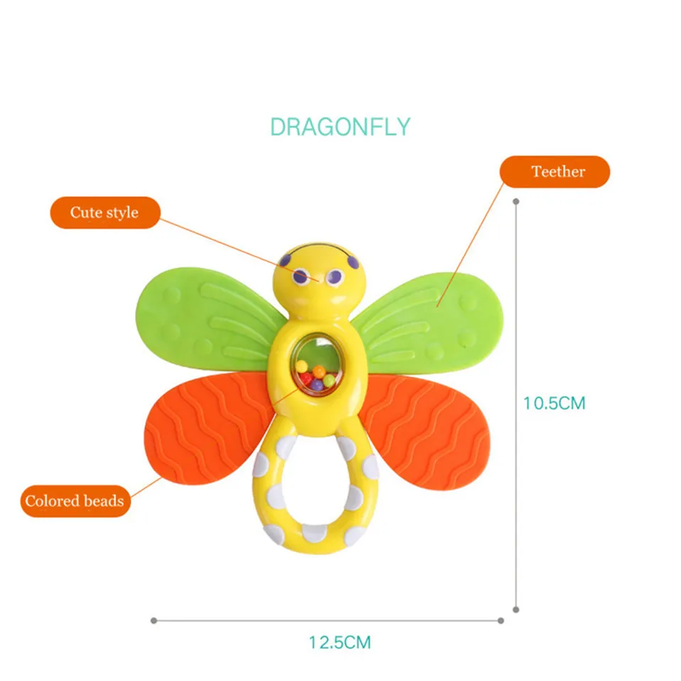 Игрушки для малышей 0-12 месяцев, пластиковая детская погремушка для маленьких мальчиков, Прорезыватель для зубов, кроватка, мобильный Колокольчик для животных, лягушка, игрушки для детей, сенсорные игрушки
