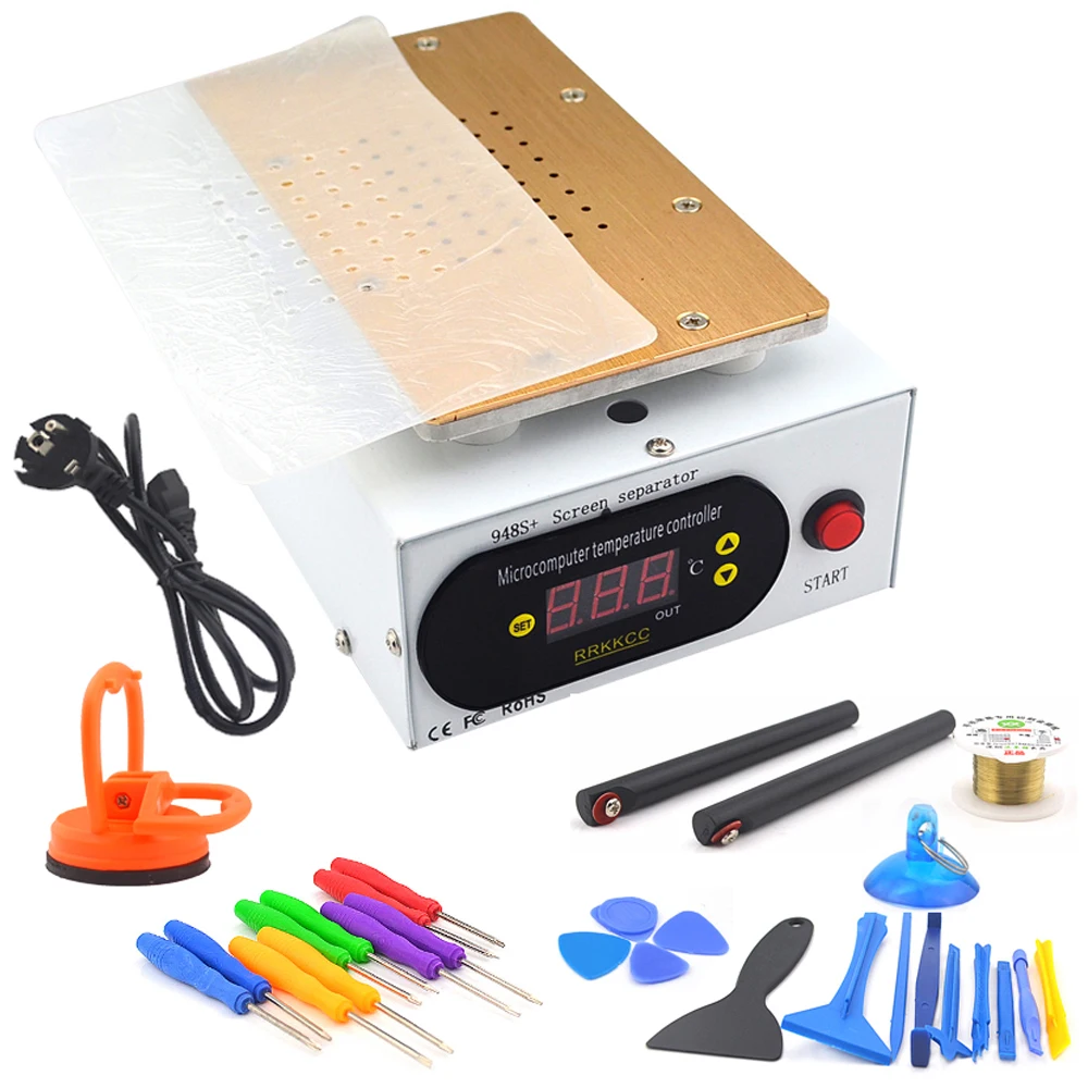 

110/220V Build-in Vacuum 948S+ LCD Touch Screen Separator Machine Kit for iPhone Samsung HTC HUAWEI PhoneFront Glass Repair