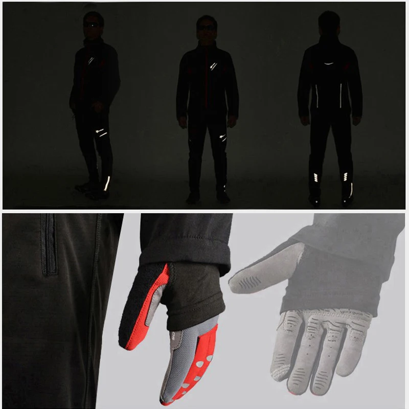 Ceny ROCKBROS kurtka rowerowa zimowa wiatroszczelna woda Repellet kamizelka odblaskowa ciepły rower górski wydłużają mankiet mężczyźni kobiety kurtka