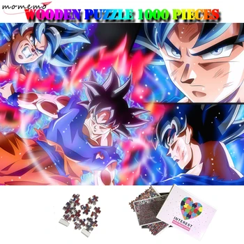

MOMEMO Dragon Ball 1000 Pieces Wooden Jigsaw Puzzles Anime Cartoon Super Saiyan Goku Puzzle for Adults 1000 Piece Puzzles Toys