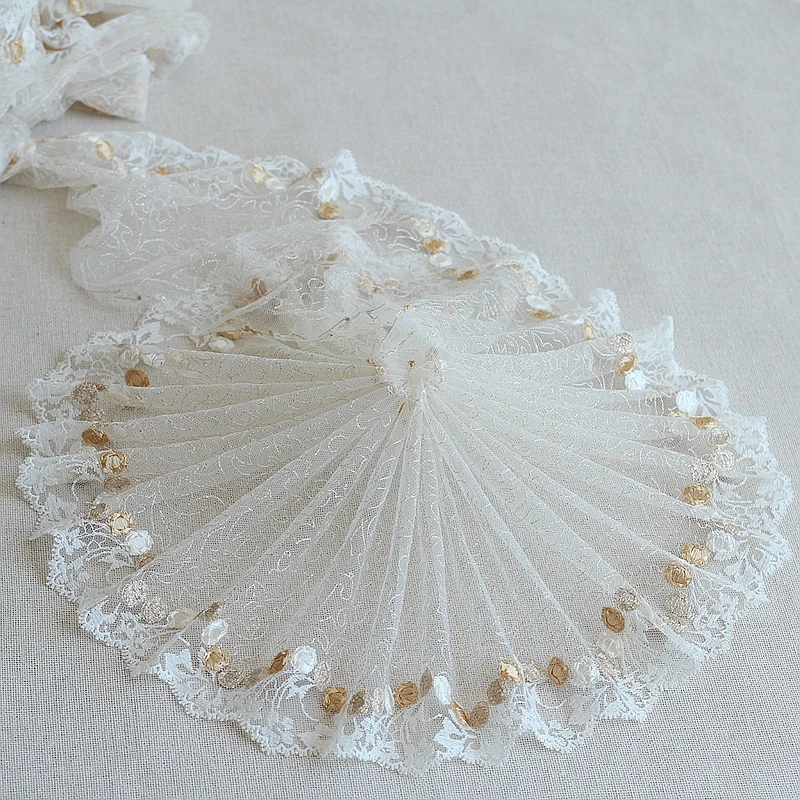 

MLAEY 2Yards Exquisite Embroidered Flower Lace Trim High Quality Lace Fabric DIY Craft&Sewing Dress Clothing Accessories