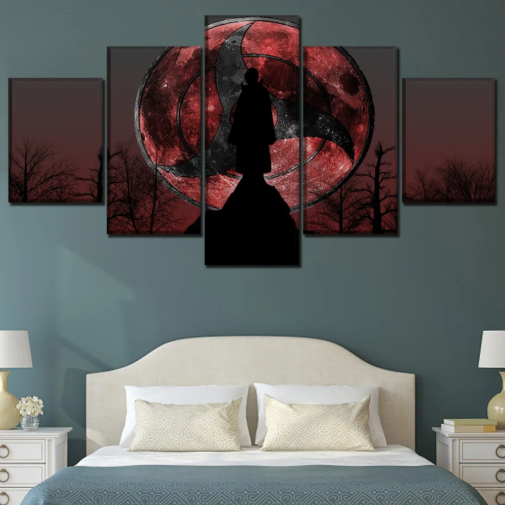 Modern Artwork 5 Panel Naruto Itachi Uchiha Poster Wall ...