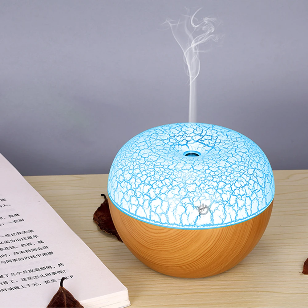 

USB air humidifier Desktop Aroma diffuser ultrasonic mist maker LED light night lamp projector 130ml for home desk Car portable