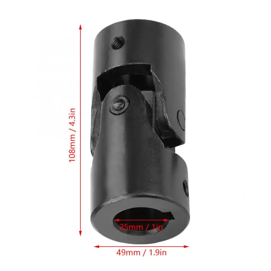 25*49*108 мм DIY Универсальный рулевой шарнир с шпоночным пазом для промышленных ворот Соединительная муфта соединитель двигателя u-шарниром высокое качество