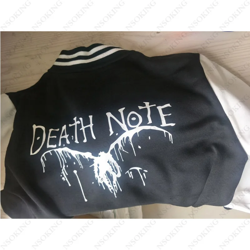 Death Note куртка пальто повседневная мужская одежда осень зима однобортный бейсбольный Свитшот