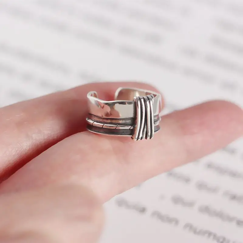 Серебряные широкие кольца Silvology из стерлингового серебра 925 пробы Серебряный