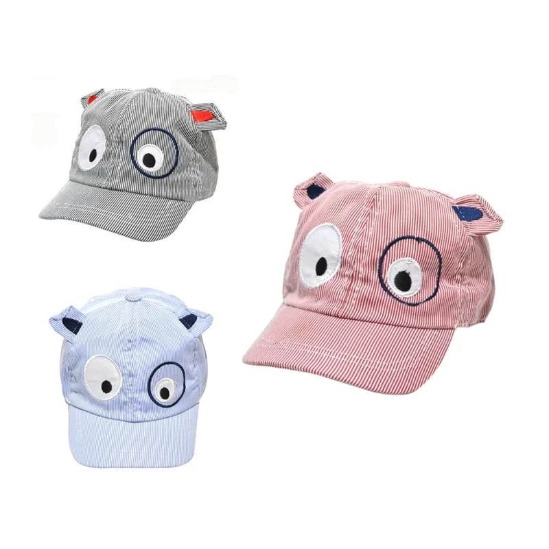 

Cute Baby Character Hat Summer Toddler Cotton Infant Baby Boys Girls Cap Snapback With Ear 3 Colors