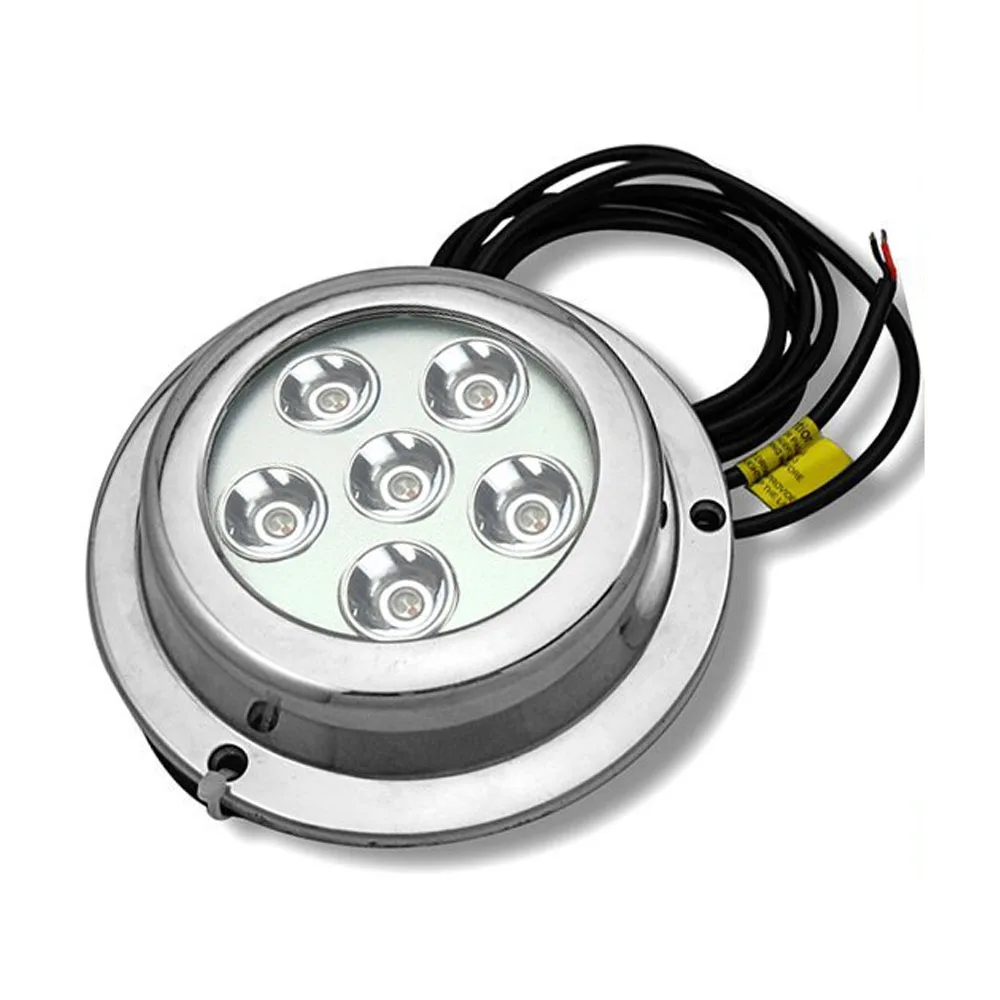

Brand New 6*3w White Stainless Steel IP68 Waterproof LED Marine Underwater Light Boat Yacht light