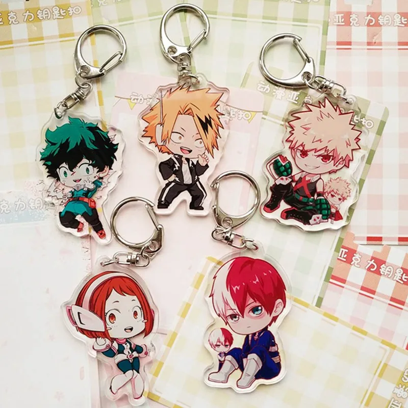 

10 Styles Boku No Hero Academia PVC Soft Keychain Pendant My Hero Academia Gift Jewelry Accessories Chaveiro keychain