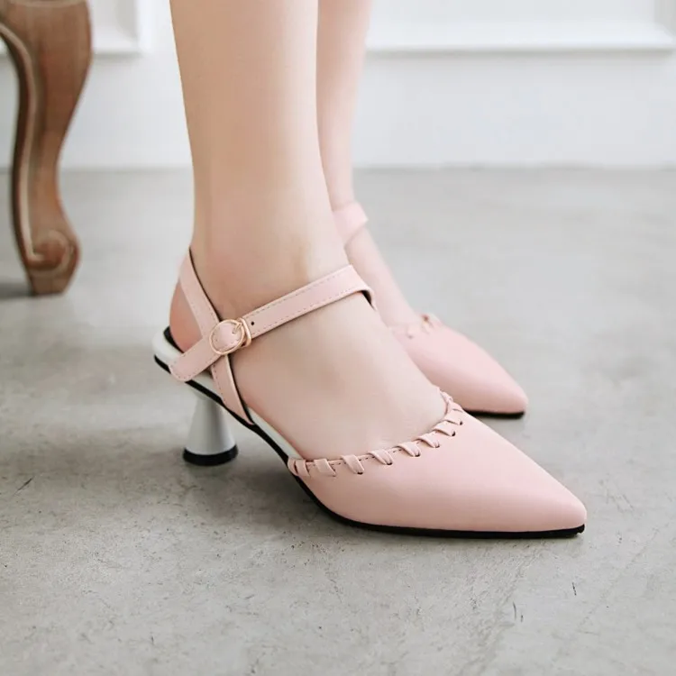 

Big Size 9 10 11 12 ladies high heels women shoes woman pumps Knitted pointed shallow buckle single shoe