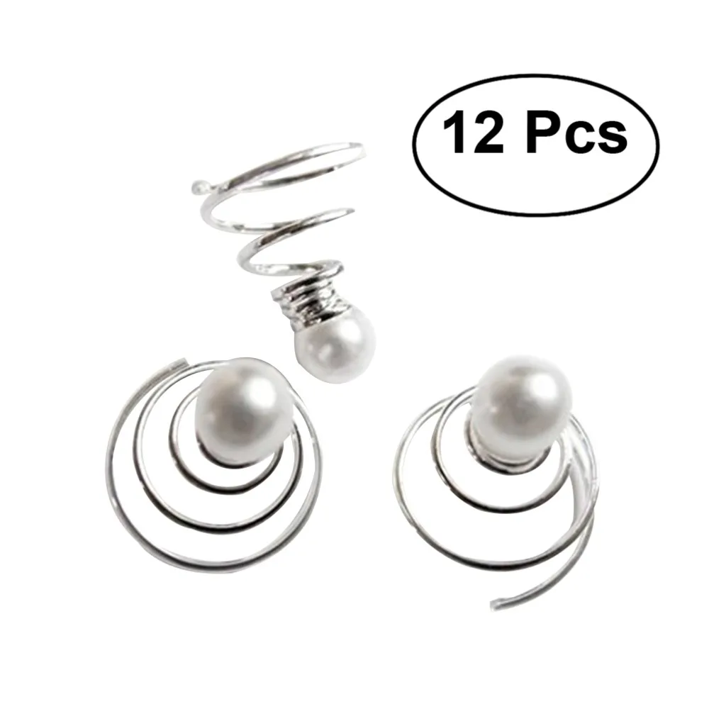 Online Shop 12pcs Delicate Womens Girls Wedding Bridal Pearl Metal