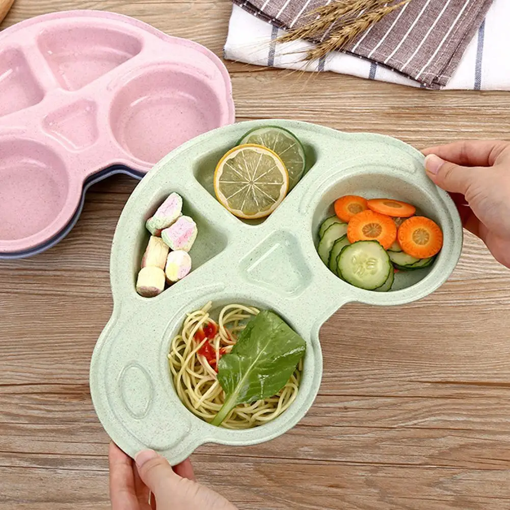 

Cute Cartoon Car Shape Bowl Plate Children Baby Feeding Food Tableware Kids Dishes Eating Dinnerware Training Dinner Plates
