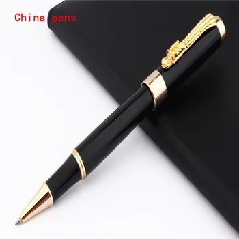 

JINHAO 1200 Black Chinese Dragon dancing Business office Medium nib Rollerball Pen New