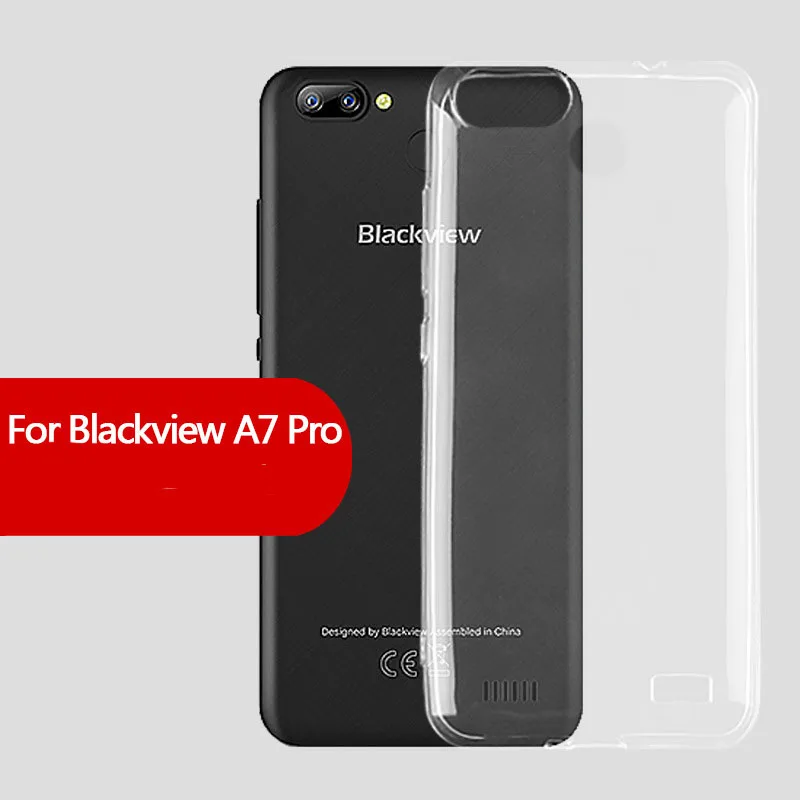 Для Blackview A7 силиконовый прозрачный чистый противоударный чехол для телефона Pro
