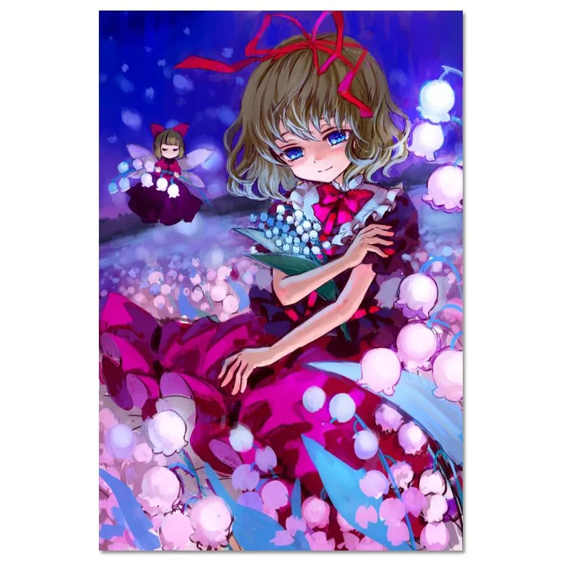 Touhou проект плакат на заказ холст плакат искусство отделочная ткань для дома ткань стены плакат печать шелковая ткань 30X45 см, 40X60 см