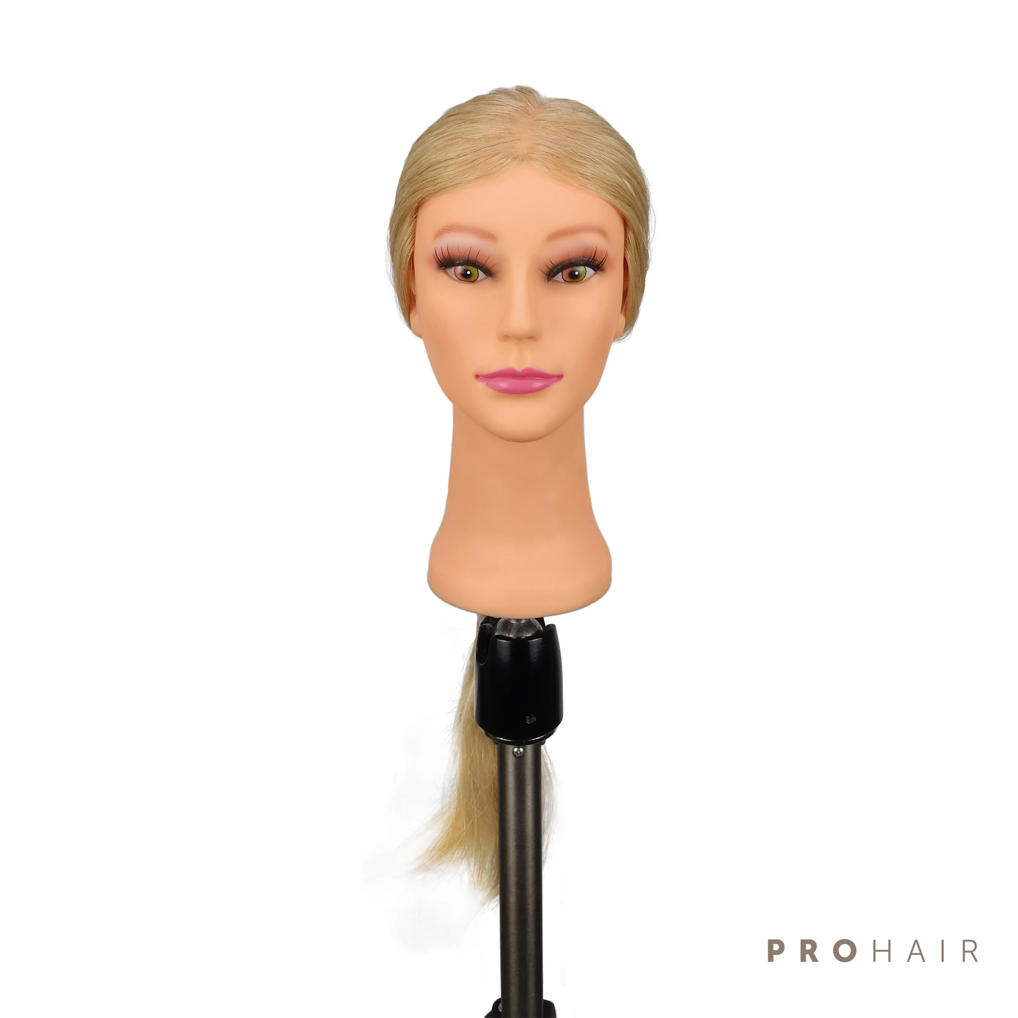 PROHAIR 60 см 24 '颼% человеческий волос светильник блондинка мини обучения головы
