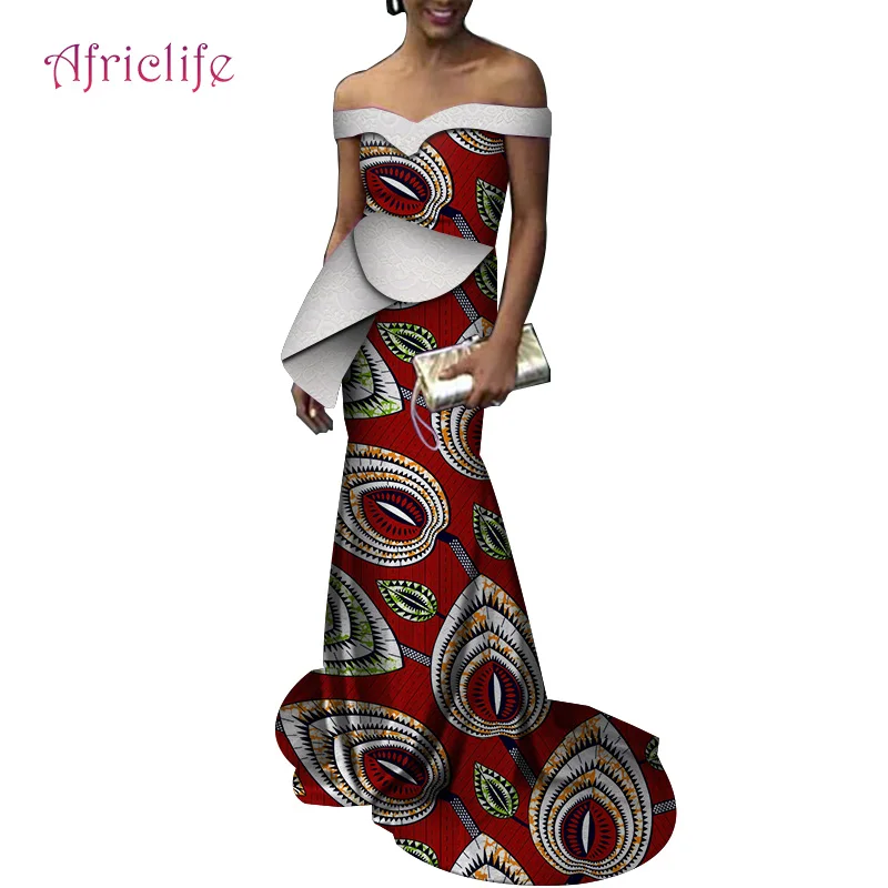 Новый дизайн Африканский хлопок женская одежда длиной до пола модное платье на тонких бретелях традиционный стиль африканская одежда для