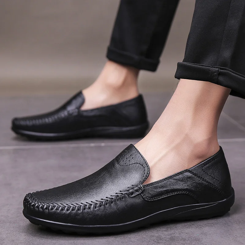 Nouveau Slip Homme Brown 2018 Mocassins dark dark Chaussures Plate Cuir Four Mode Hollow red 46 Season forme Automne red Hollow Casual Chaussure Season Taille De 38 Black En on Véritable Season Respirant black Pour Hollow Hommes HD2W9IEY