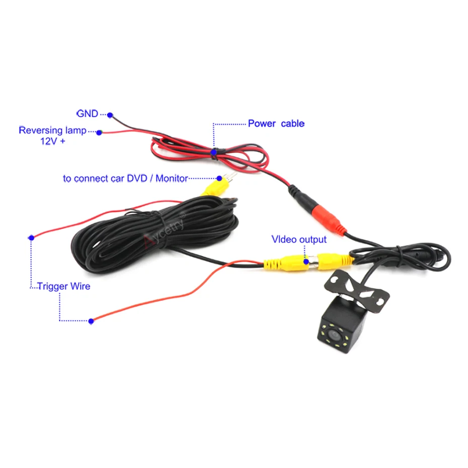Aycetry! HD цветная Автомобильная камера заднего вида, 8 СВЕТОДИОДНЫЙ монитор ночного видения, автомобильная парковочная камера, CCD, водонепроницаемая, 170 градусов, HD видео камера