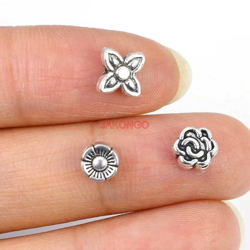 40 шт. бусины разделители для ювелирных изделий|flower spacer beads|spacer beadsflower |